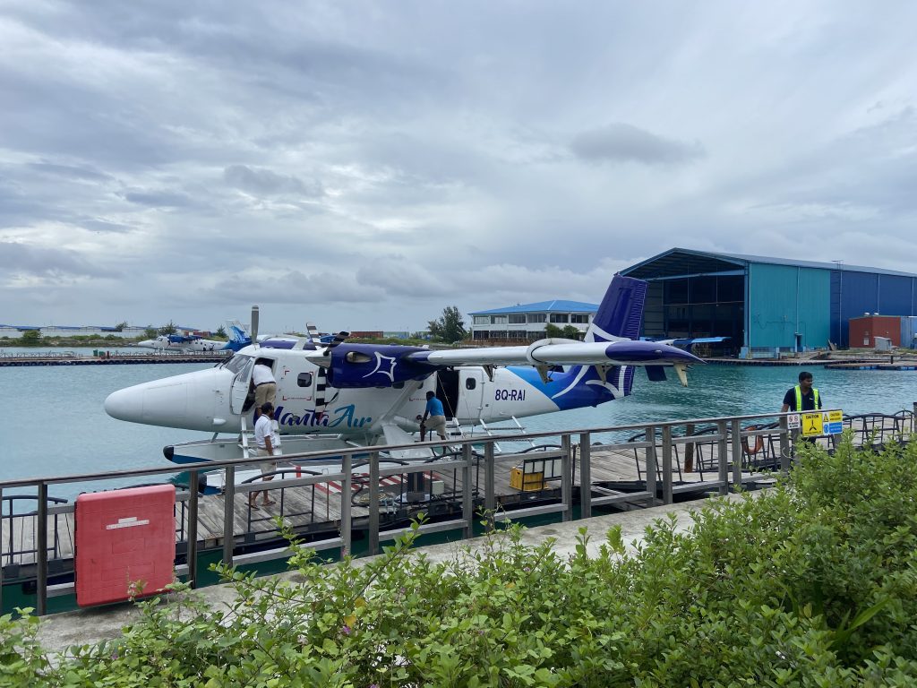 Seaplane da Manta Air nas Maldivas